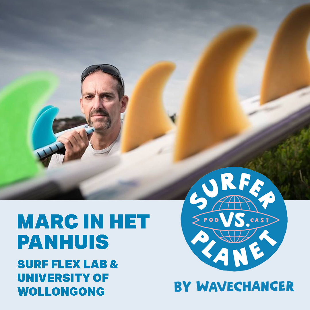 Surfer Vs Planet Podcast featuring Marc In Het Panhuis, Surf Flex Lab & University of Wollongong. By Wavechanger, a Surfers For Climate program
